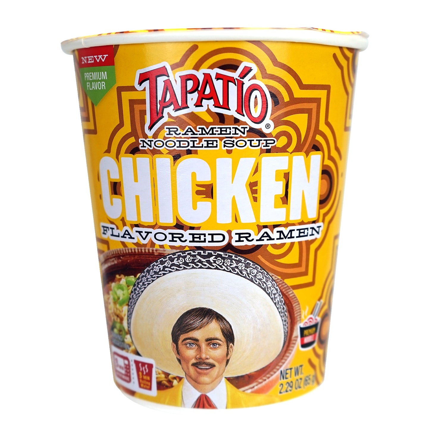 Tapatío Ramen Chicken Flavor Spicy Noodle Soup Microwave Cups (2.29 oz) 6 Pack - Tapatío Ramen