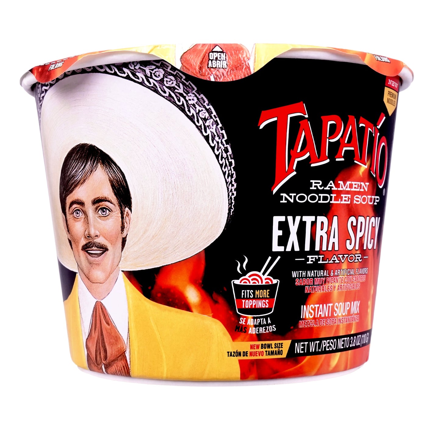 Tapatío Ramen Noodle Soup – Extra Spicy Flavor, Instant Microwave Bowl, 3.88 oz (110 g), 6 - Pack - Tapatío Ramen