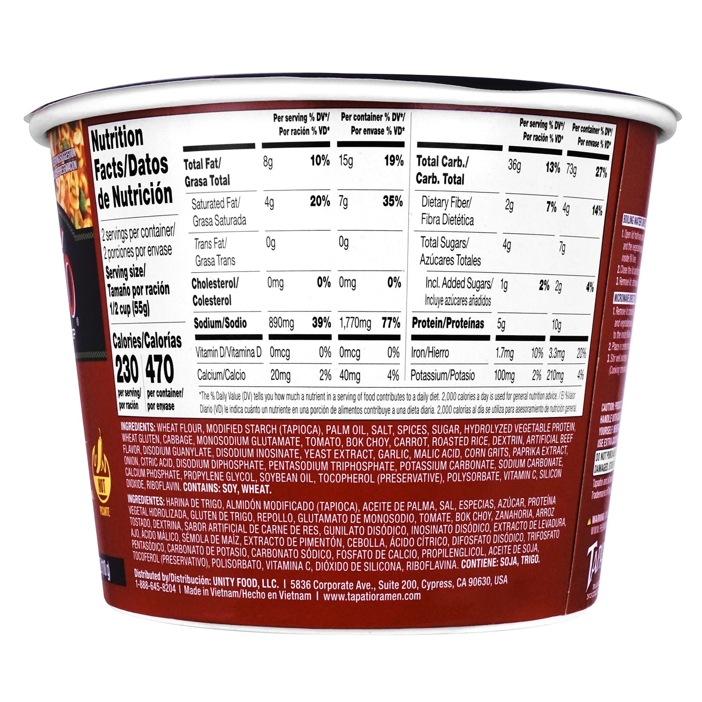 Tapatío Ramen Noodle Soup – Spicy Birria Flavor, Instant Microwaveable Bowl, 3.88 oz (110 g), 6 - Pack - Tapatío Ramen