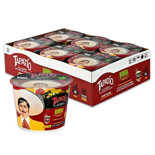 Tapatío Ramen Noodle Soup – Spicy Birria Flavor, Instant Microwaveable Bowl, 3.88 oz (110 g), 6 - Pack - Tapatío Ramen
