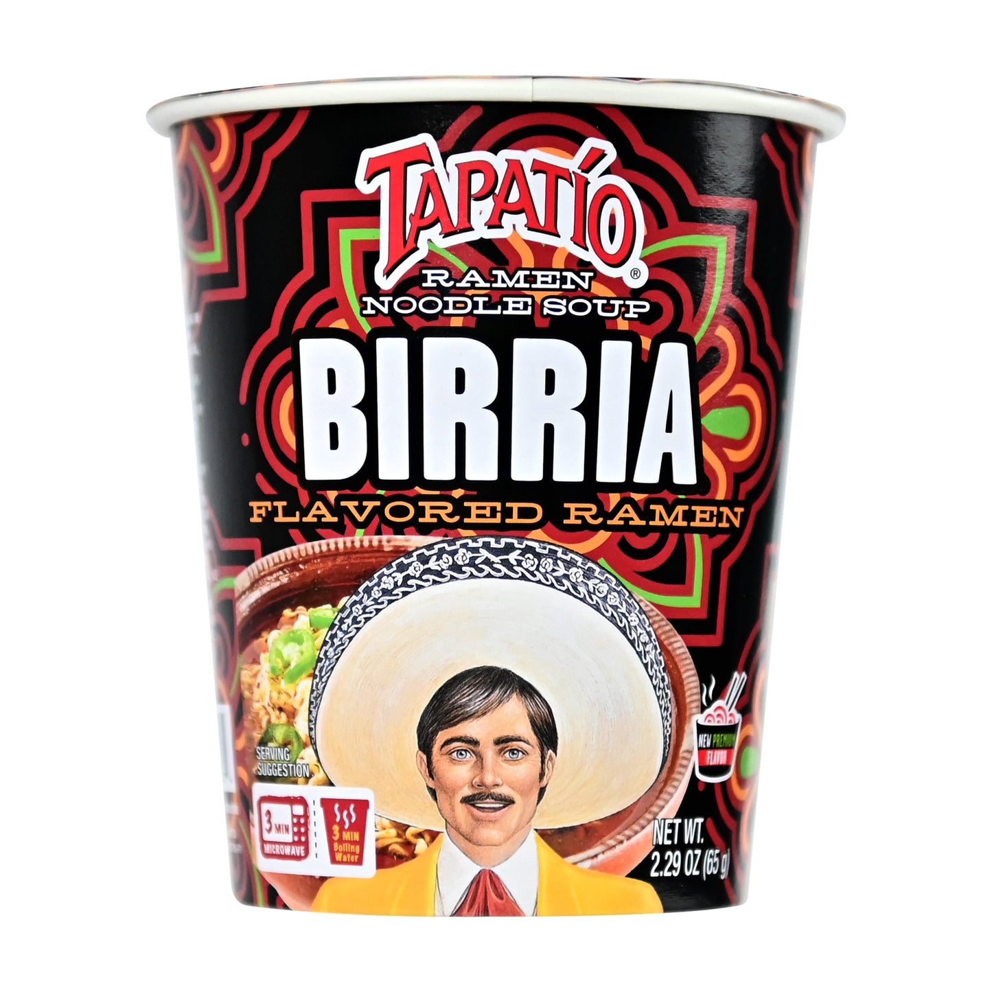 Tapatío Ramen Noodle Soup – Spicy Birria Flavor, Instant Microwaveable Cup, 2.29 oz (65 g), 6 - Pack - Tapatío Ramen