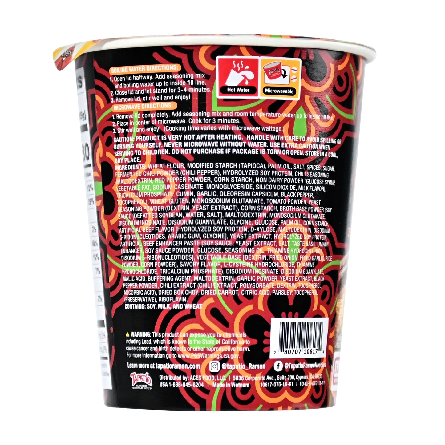 Tapatío Ramen Noodle Soup – Spicy Birria Flavor, Instant Microwaveable Cup, 2.29 oz (65 g), 6 - Pack - Tapatío Ramen