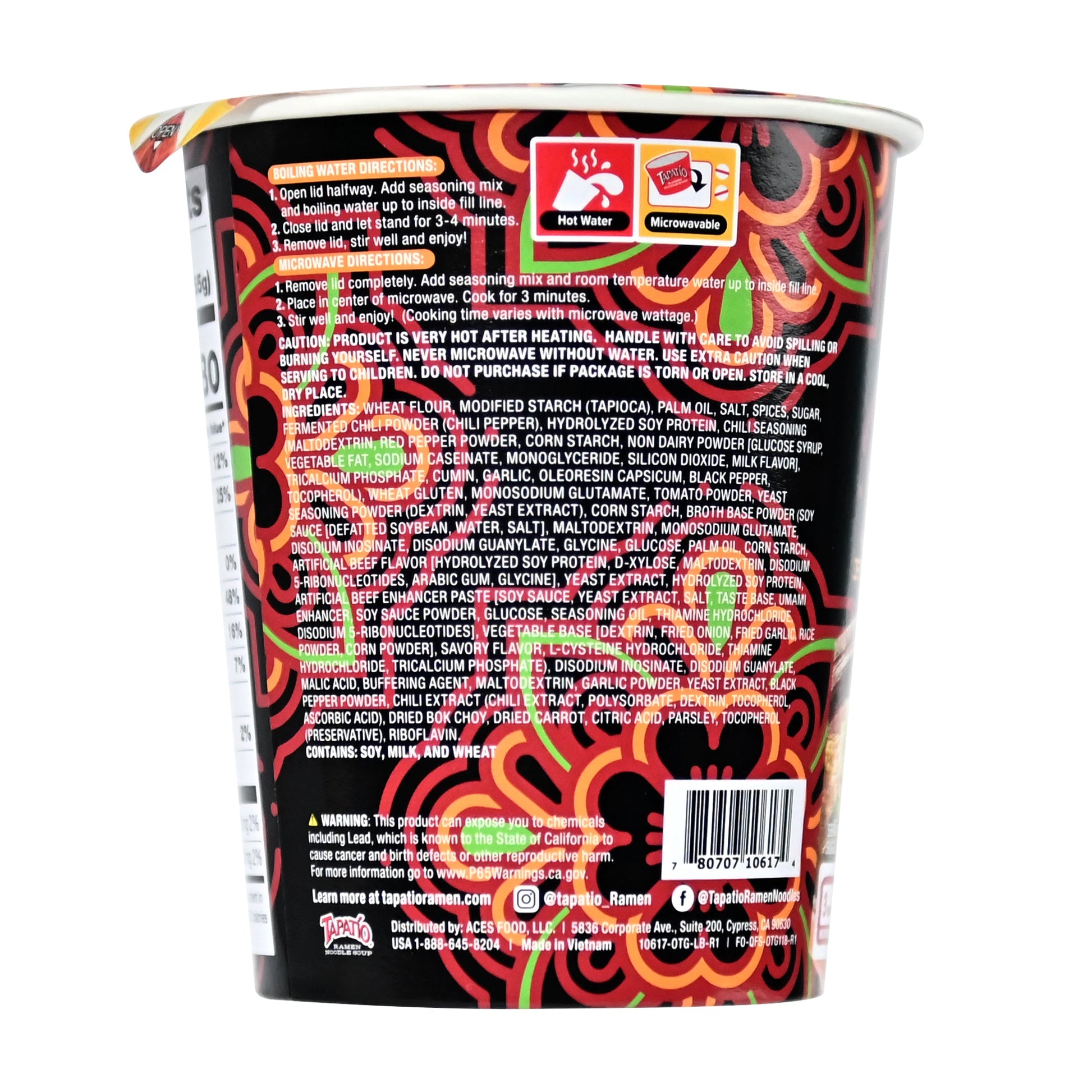 Tapatío Ramen Noodle Soup – Spicy Birria Flavor, Instant Microwaveable Cup, 2.29 oz (65 g), 6 - Pack - Tapatío Ramen