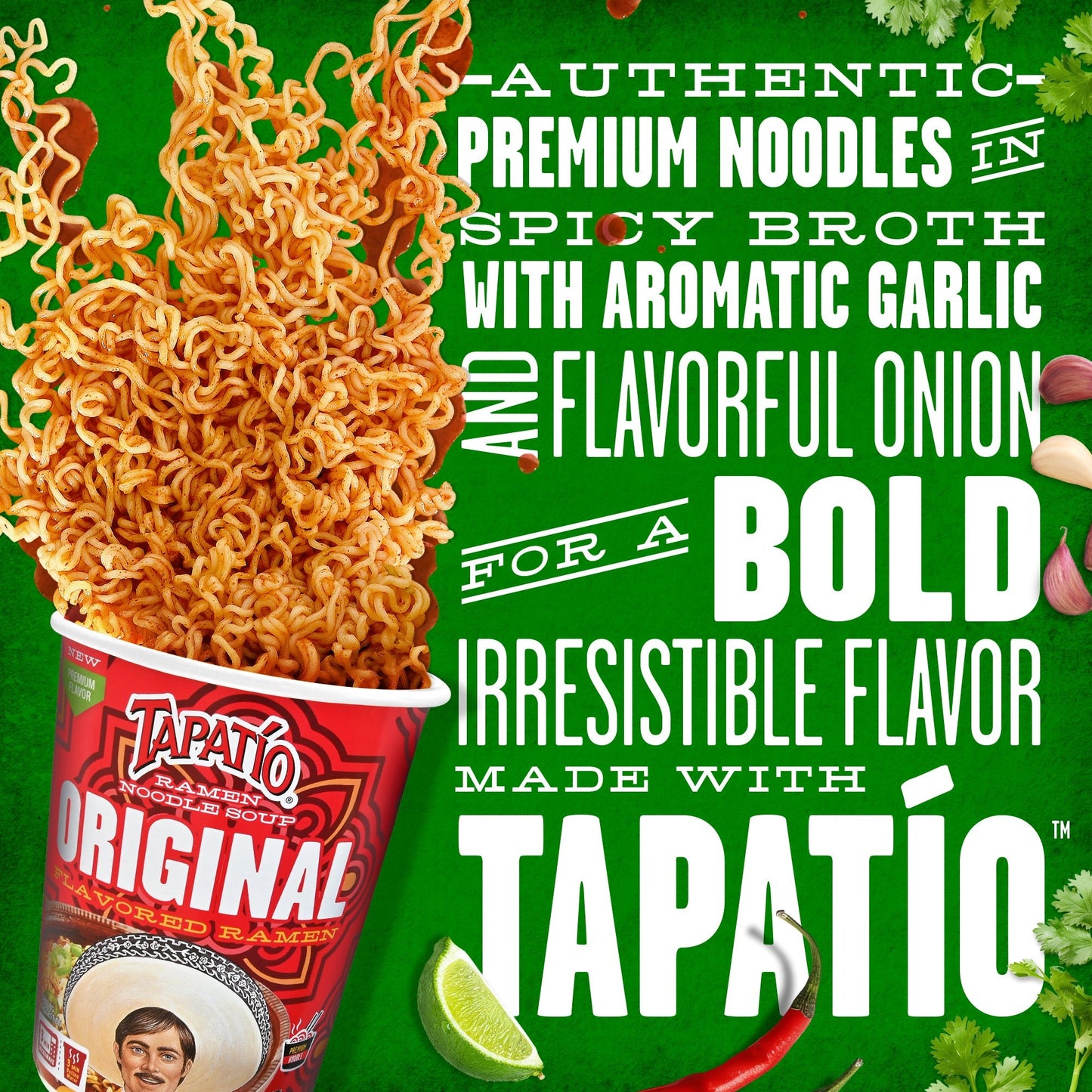 Tapatío Ramen Noodle Soup – Spicy Original Flavor Cup, 2.29 oz (65 g), 6 - Pack - Tapatío Ramen