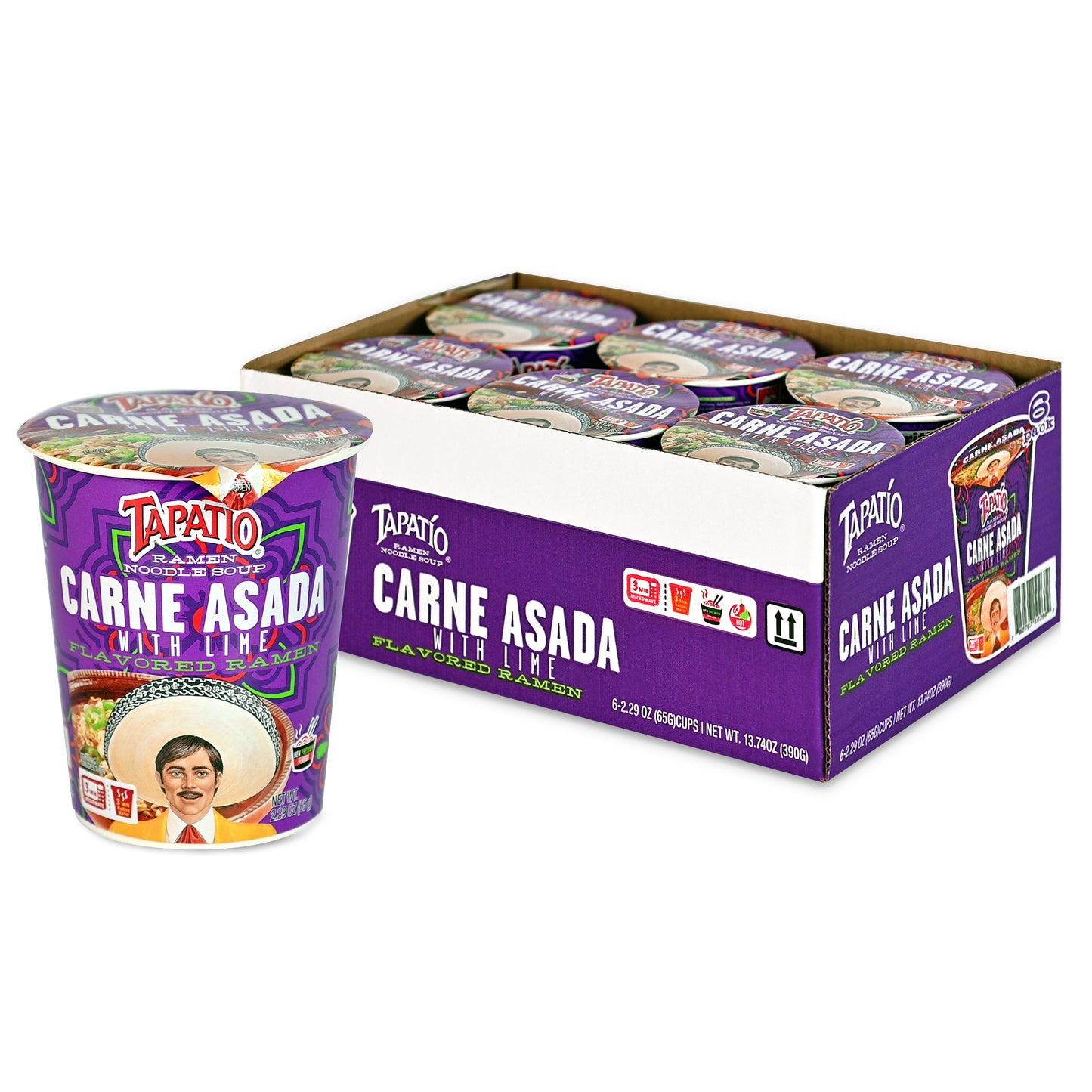 Carne Asada with Lime Ramen Cup (6-pack)