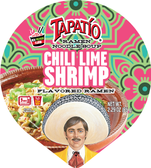 Tapatío® Chili Lime Shrimp Ramen – Juicy shrimp flavor blended with zesty lime and Tapatío heat in a bold noodle bowl.