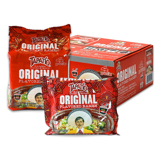 Tapatio Ramen Noodle Soup Original Flavor Premium Stovetop Pouch – 16 Count (4.23 oz) 4 Pack Sets
