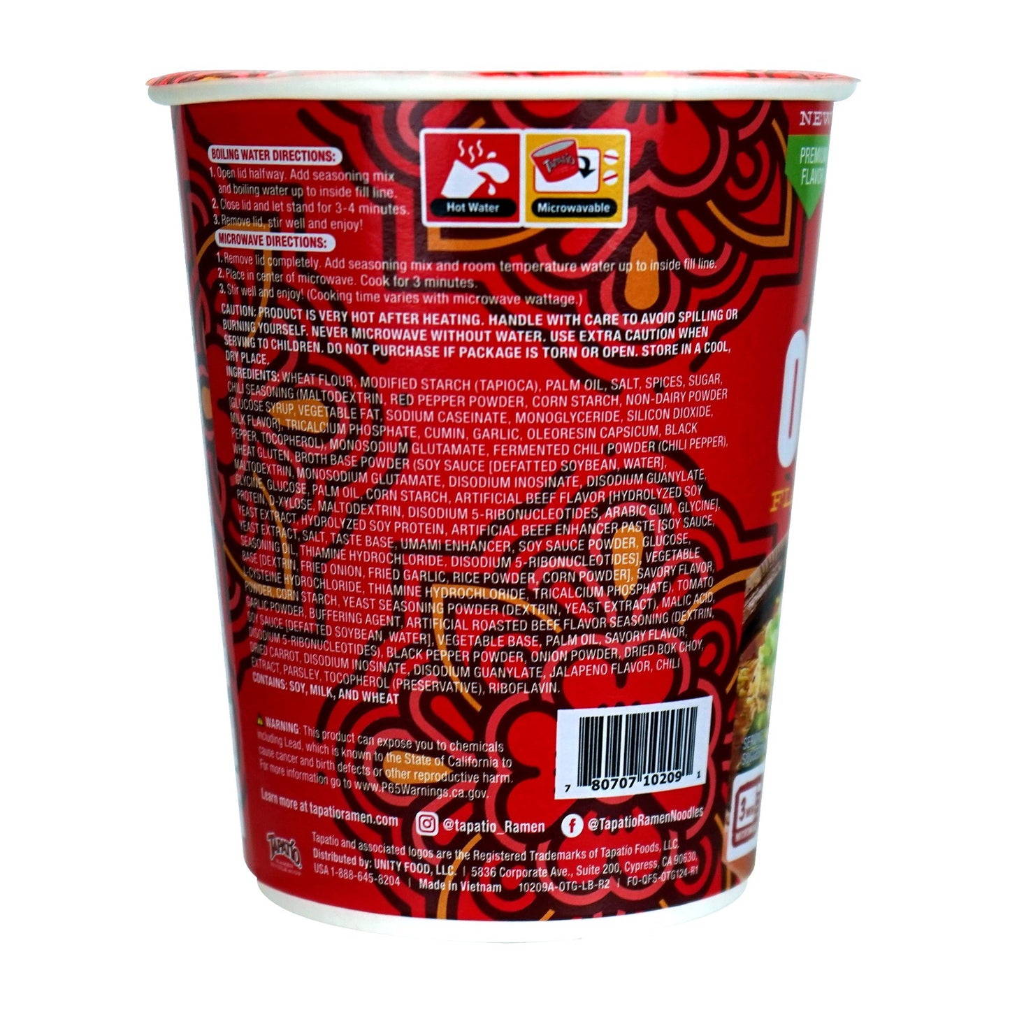 Tapatío Ramen Noodle Soup – Spicy Original Flavor Cup, 2.29 oz (65 g), 6 - Pack - Tapatío Ramen